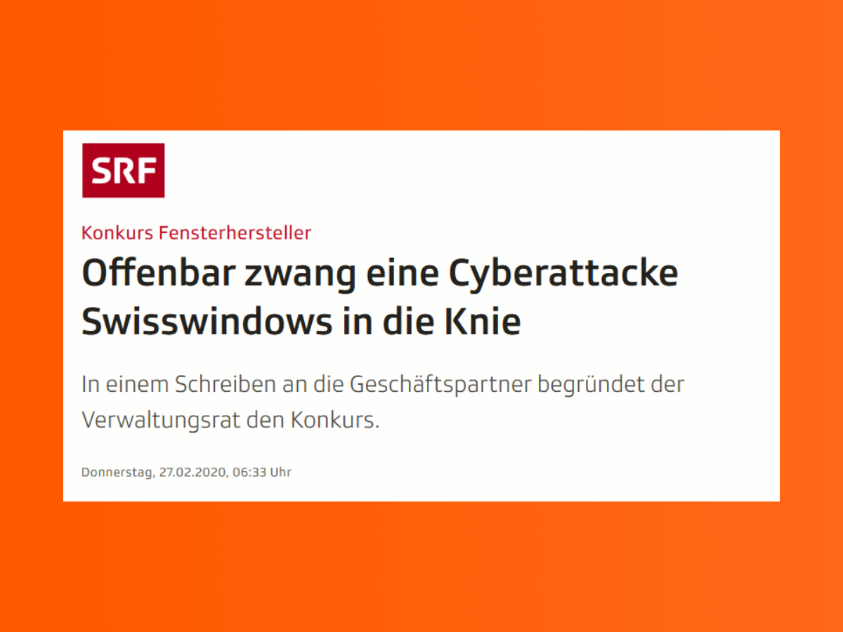Firstframenetworkers_Screenshot_Swisswindows_Cyberangriff